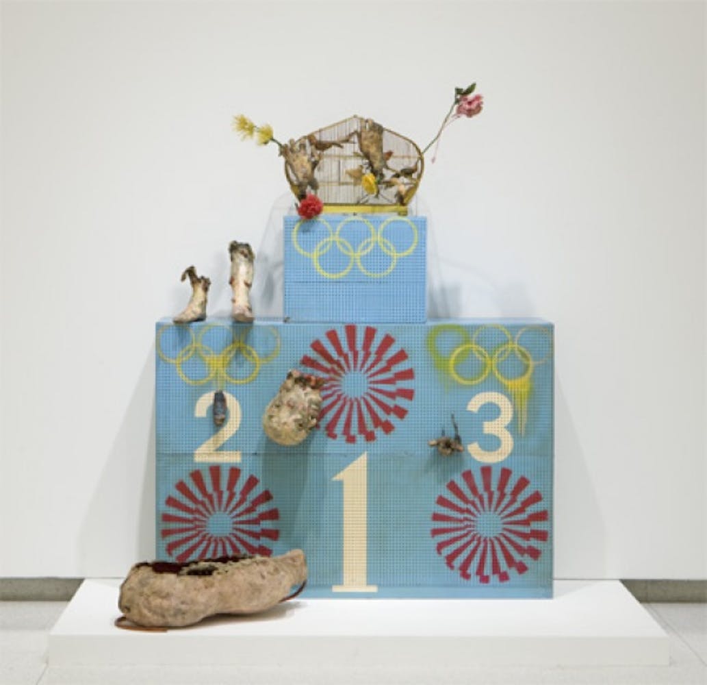 Tetsumi Kudo, Olympic Winners Platform (Pollution Olympics—Pollution Game—L'art presentiment), 1970-1972