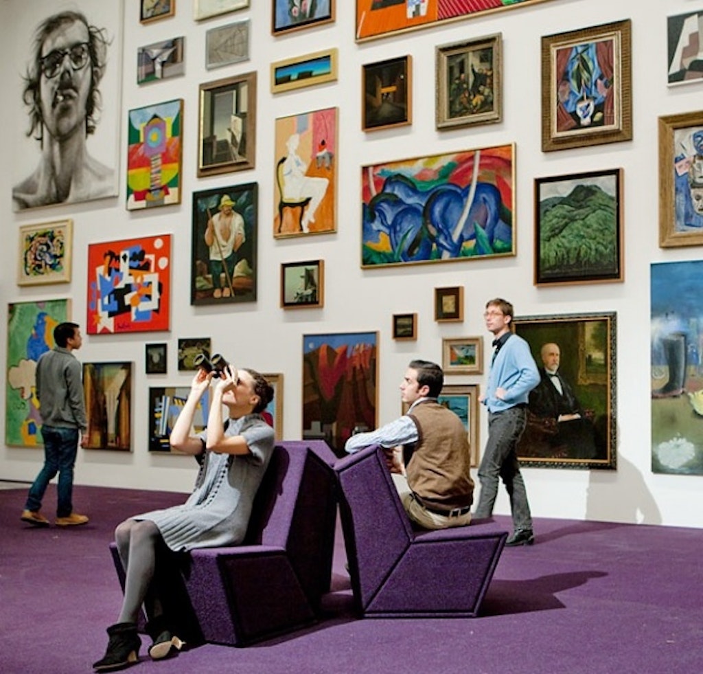 Installation view of the exhibition Benches &&nbsp;Binoculars