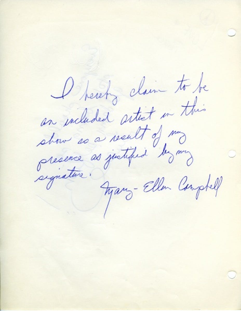 Adrian Piper, Context #7, 1970