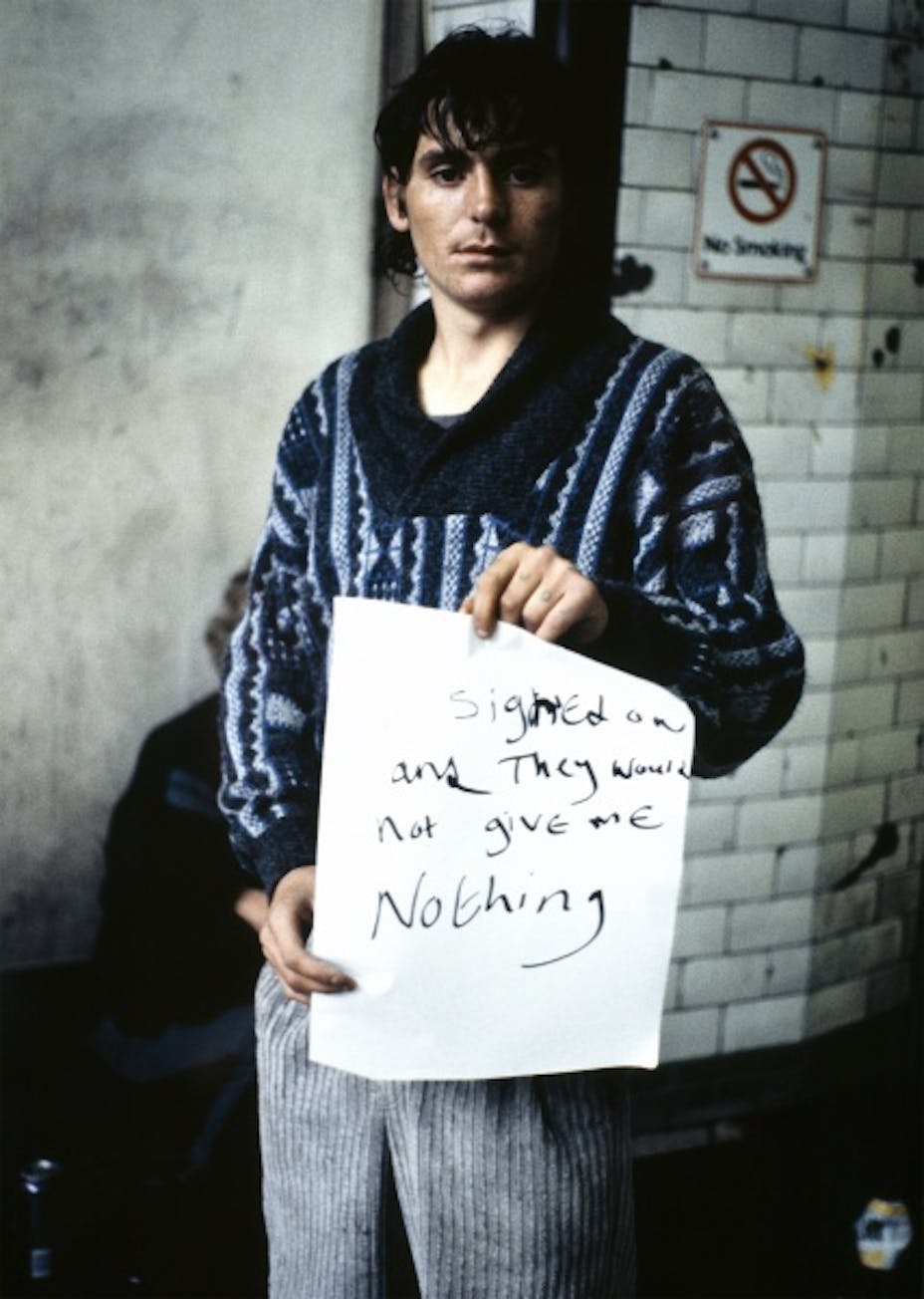 Gillian Wearing, I Signed On and They Would Not Give Me Nothing from Signs that say what you want them to say and not Signs that say what someone else wants you to say, 1992–1993