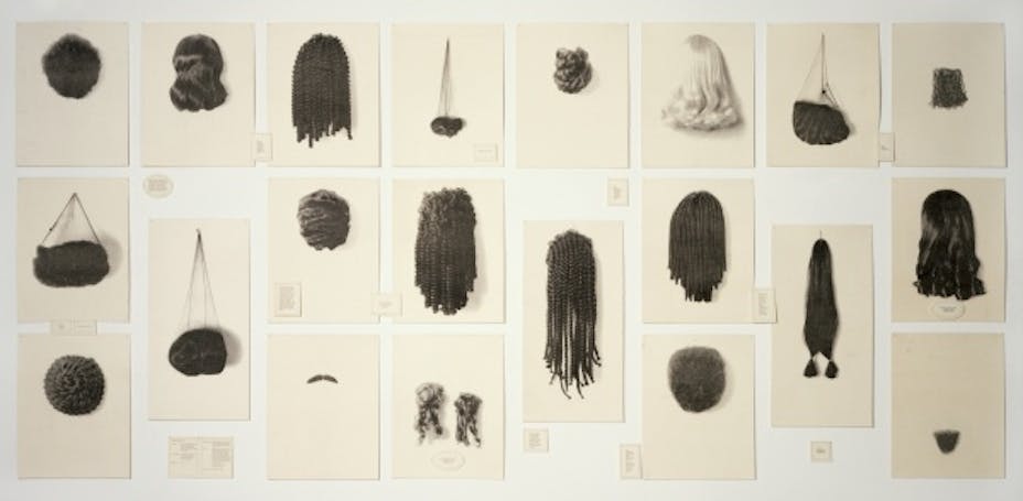 Lorna Simpson, Wigs (portfolio), 1994