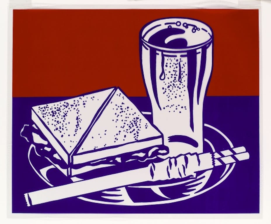 Roy Lichtenstein, Sandwich and Soda from the portfolio Ten Works by Ten Painters, 1964