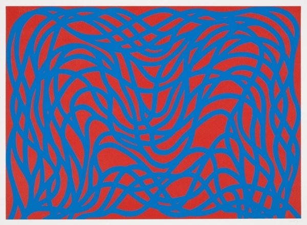 Sol LeWitt, Loopy Doopy, Blue/Red, 2000