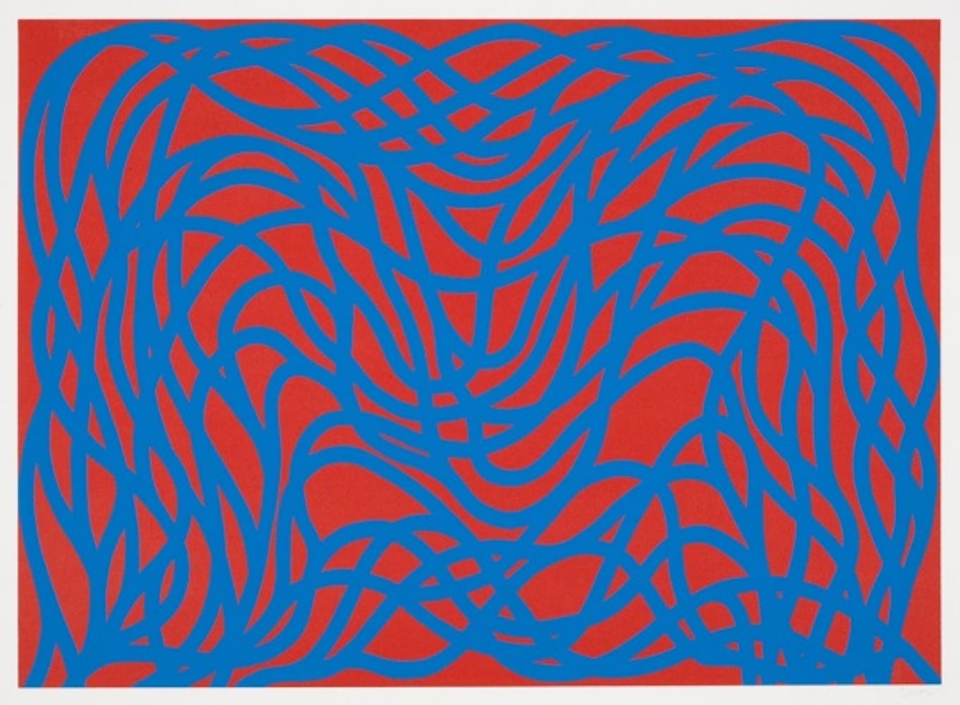 Sol LeWitt, Loopy Doopy, Blue/Red, 2000