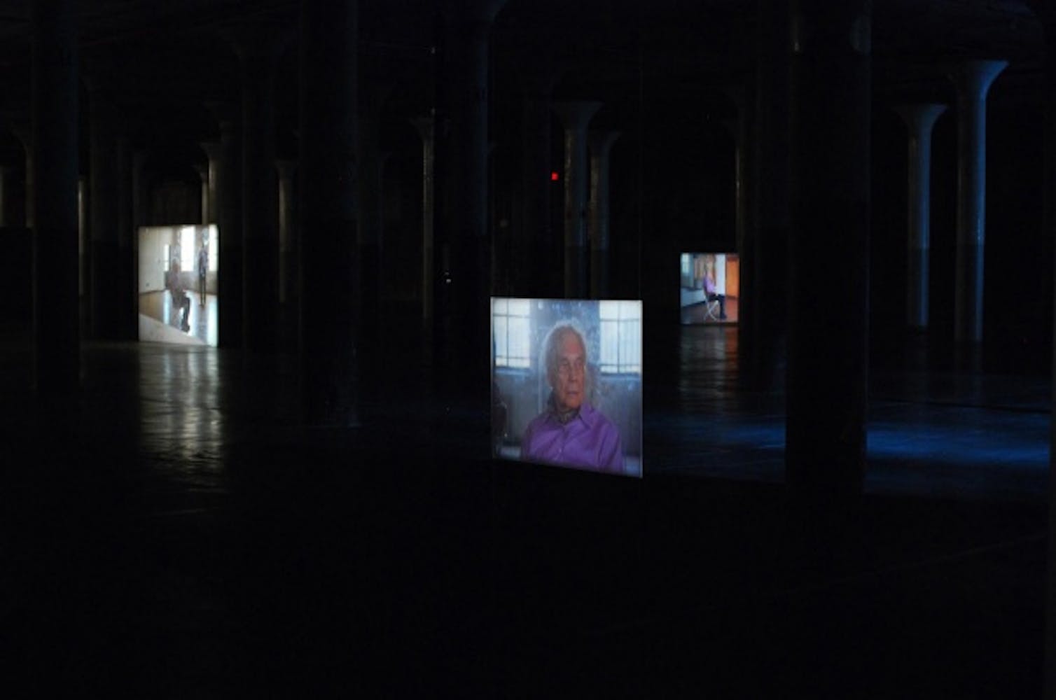 Installation view of Tacita Dean&#8217;s Merce Cunningham performs STILLNESS&#8230; (six performances, six films) at Dia: Beacon, New&nbsp;York.