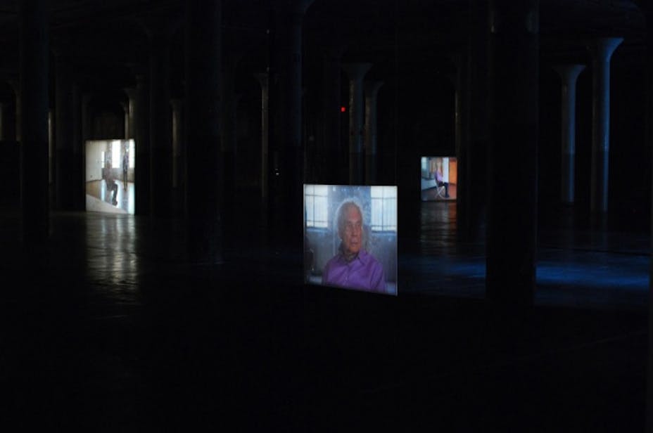 Installation view of Tacita Dean&#8217;s Merce Cunningham performs STILLNESS&#8230; (six performances, six films) at Dia: Beacon, New&nbsp;York.