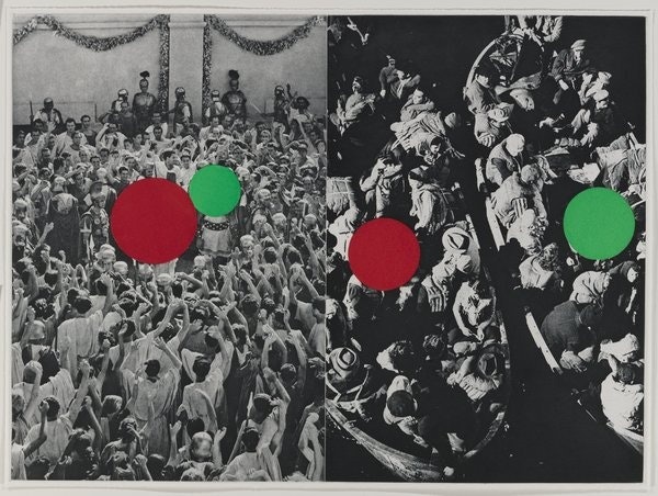 John Baldessari, Two Boats from Hegel's Cellar, 1986