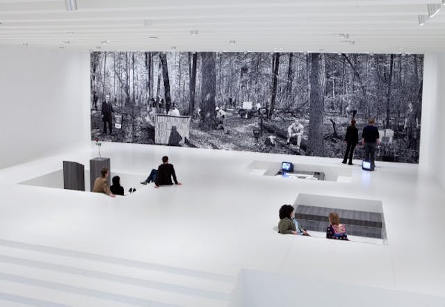 Installation view of the exhibition Goshka Macuga: It Broke from Within, 2011