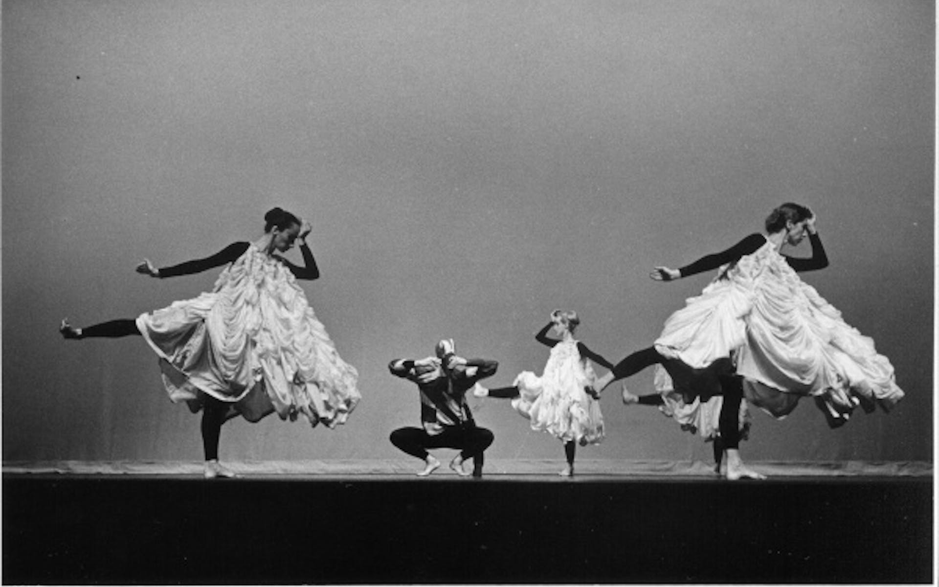 Merce Cunningham Dance Company performing Antic Meet (1958), with costumes and décor by Robert Rauschenberg