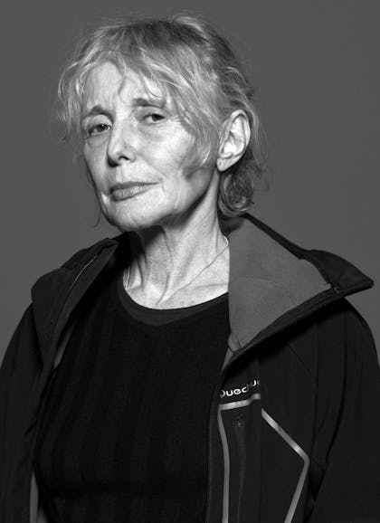 Black and white portrait of Claire Denis