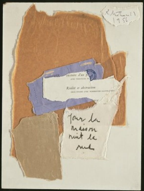 Robert Motherwell, Histoire d'un Peintre (Diary of a Painter), 1956