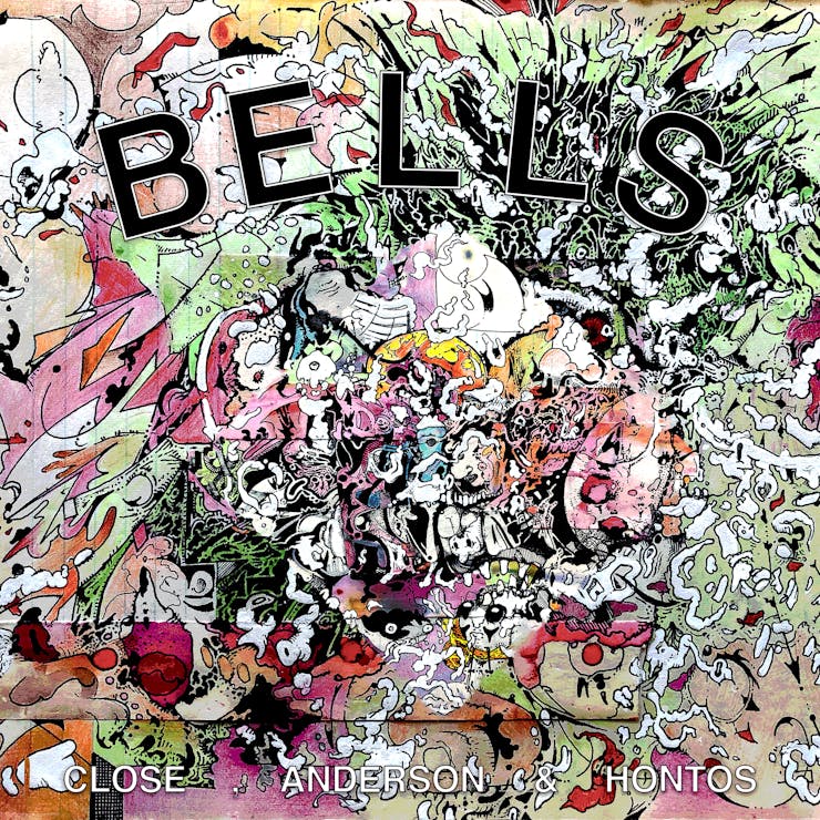 Album cover featuring chaotic and dense textural illustrations and colors