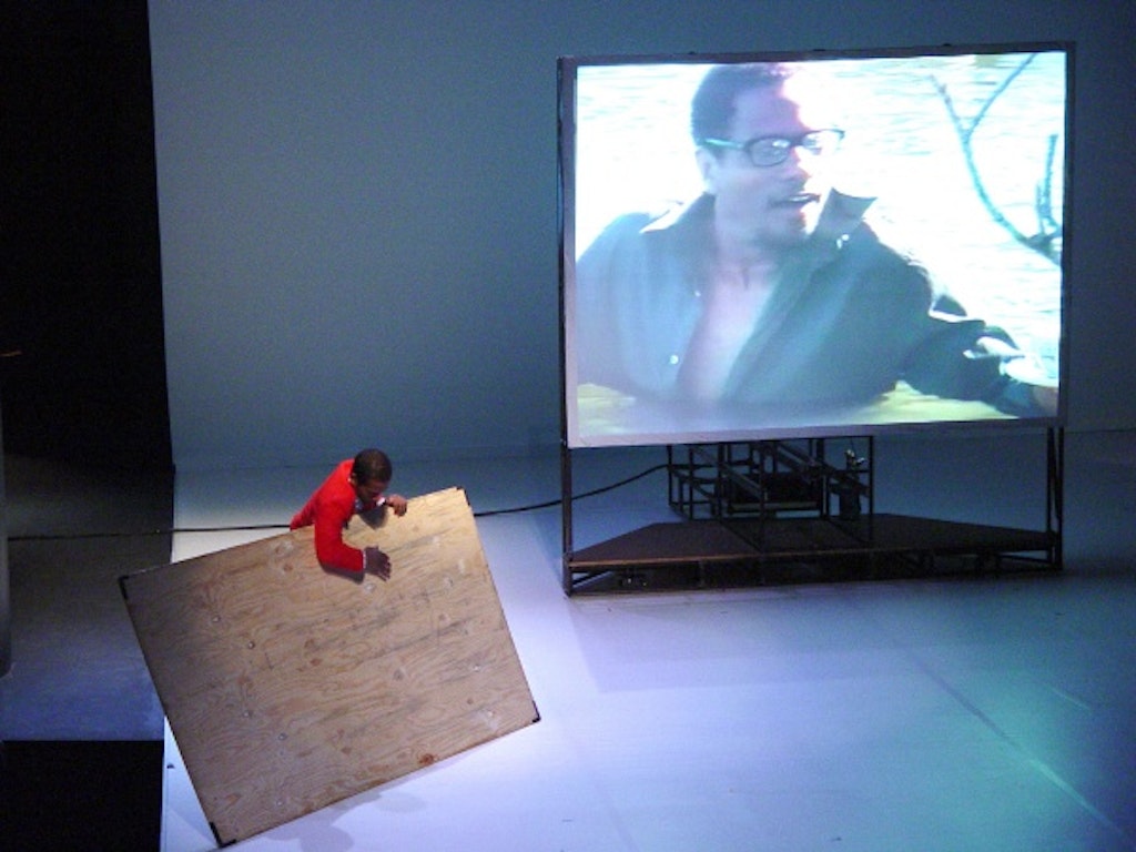 Stage set for Ralph Lemon's Come home Charley Patton