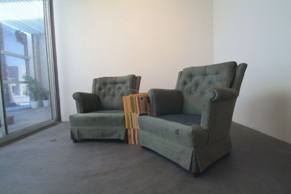 Rodney McMillian, Chairs and Books, 2004