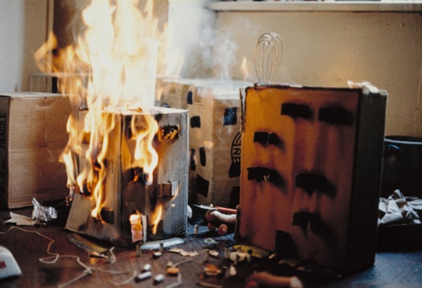 Peter Fischli and David Weiss, The Fire of Uster from Wurst Series, 1979