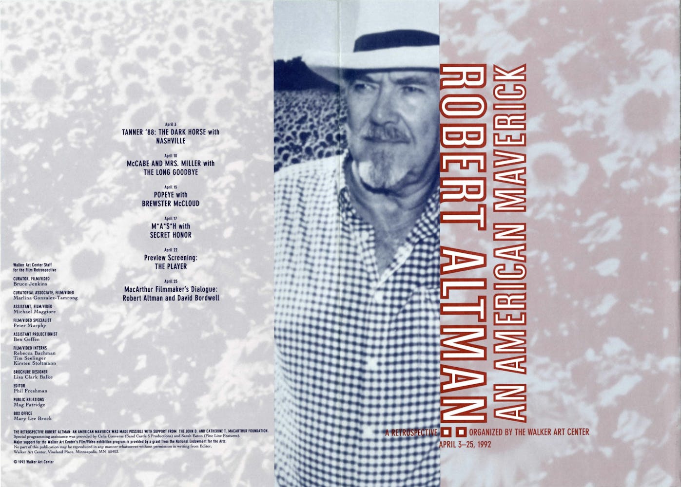 Robert Altman Dialogue event brochure page 1