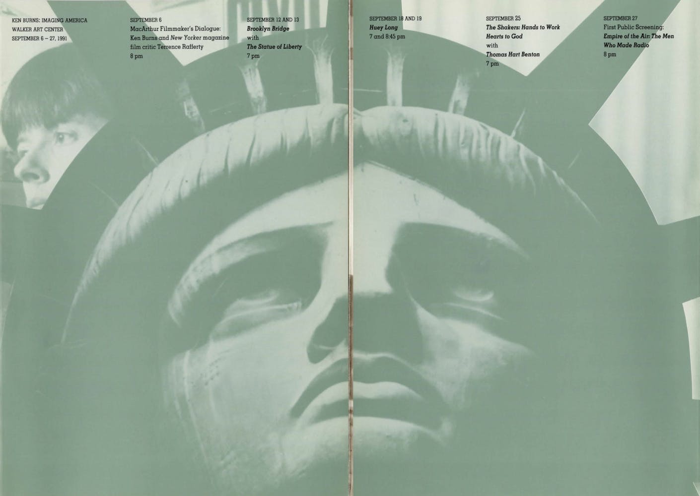 Ken Burns Dialogue event brochure page 2