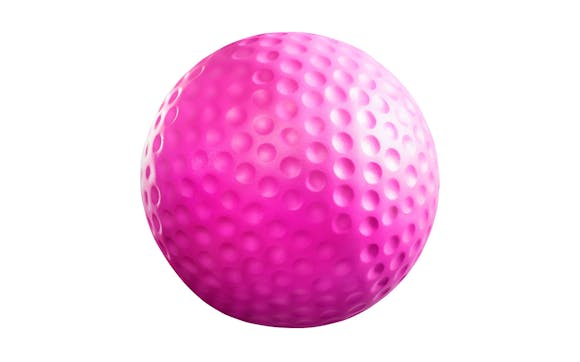 A pink mini golf ball