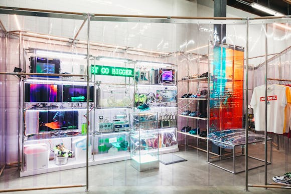 Interior of a Nike store