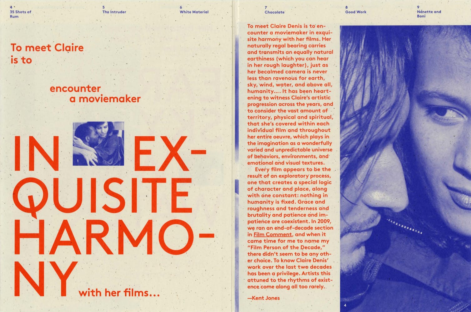 Brochure for Claire Denis Regis Dialogue pg 2