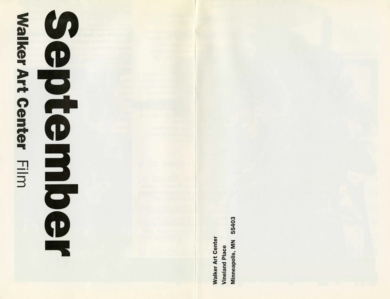 Walker Film Eastwood brochure cover