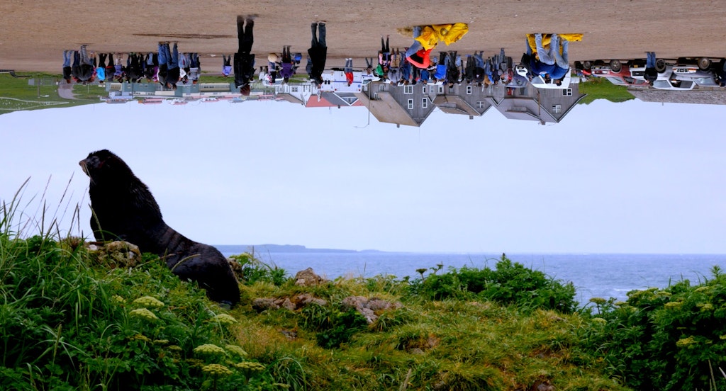 Film still from Sky Hopinka's film, Visions of an Island