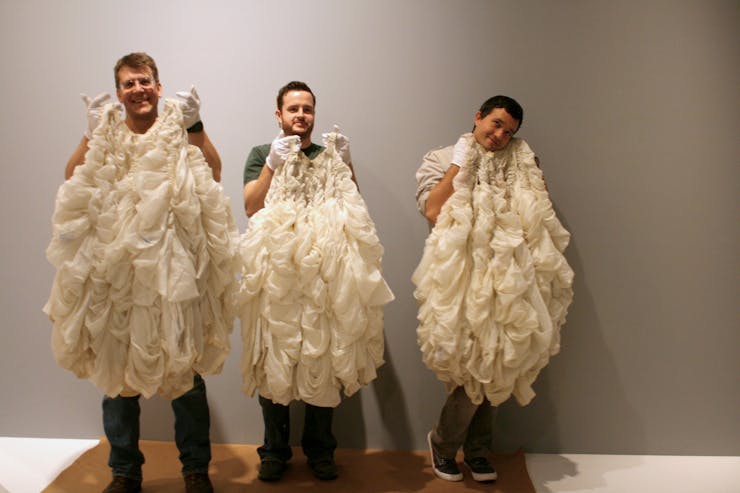 Installing Rauschenberg’s Antic Meet (1958) costumes