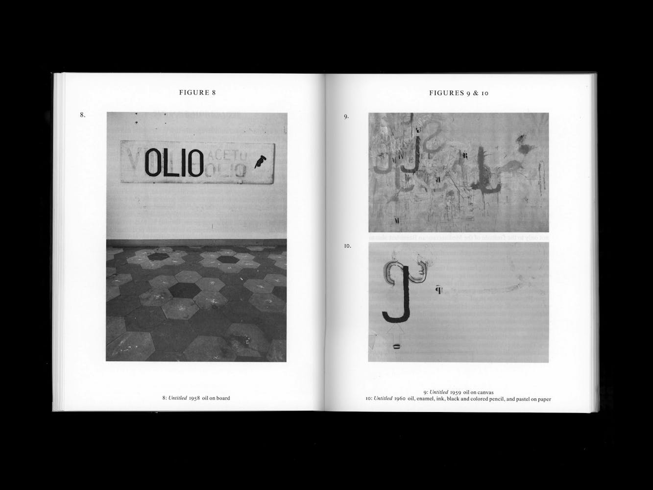 Spread of a book with pictures of artwork.