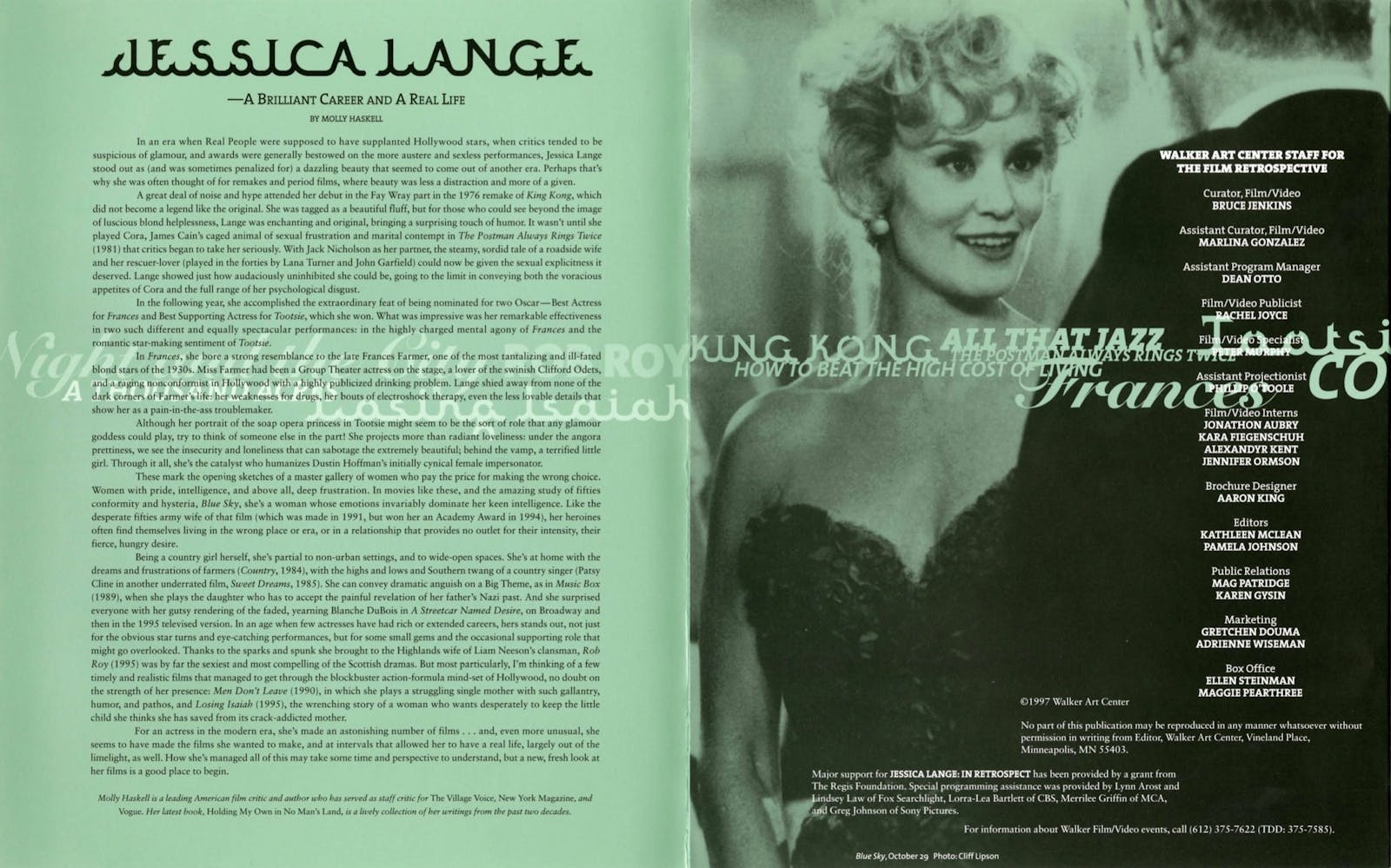 Jessica Lange brochure 2