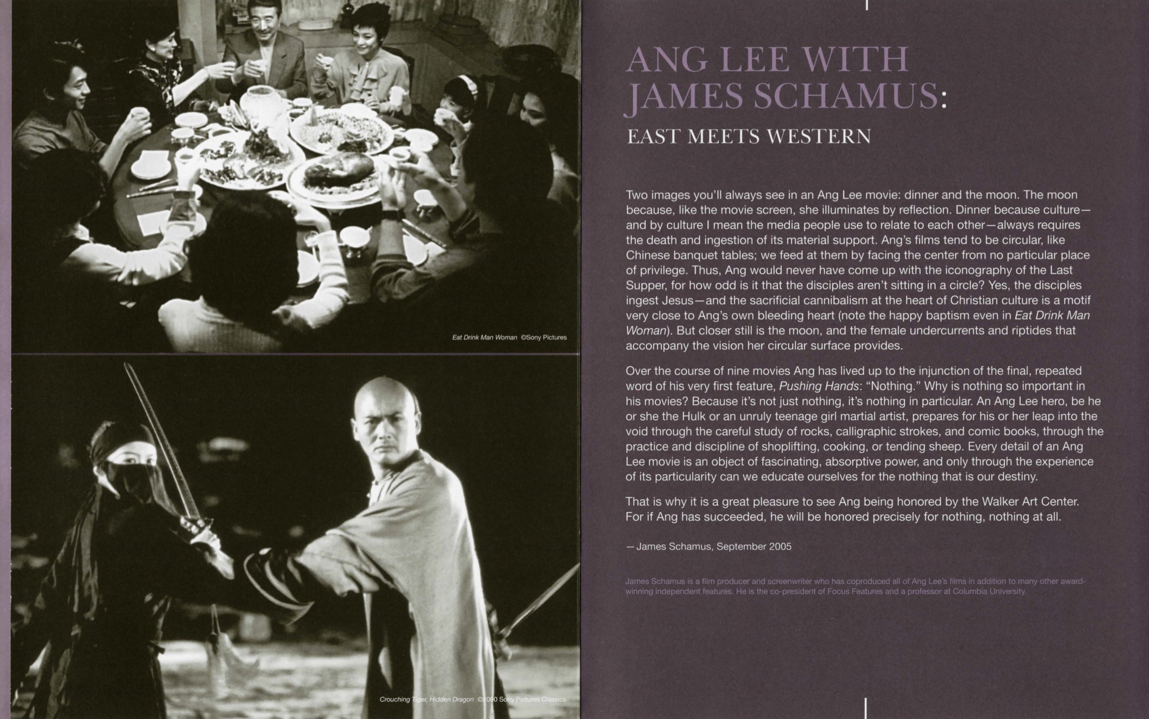 Ang Lee Dialogue Event brochure page 4