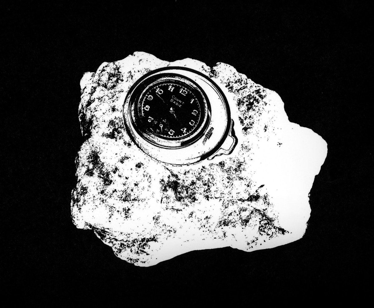 Rock with clock