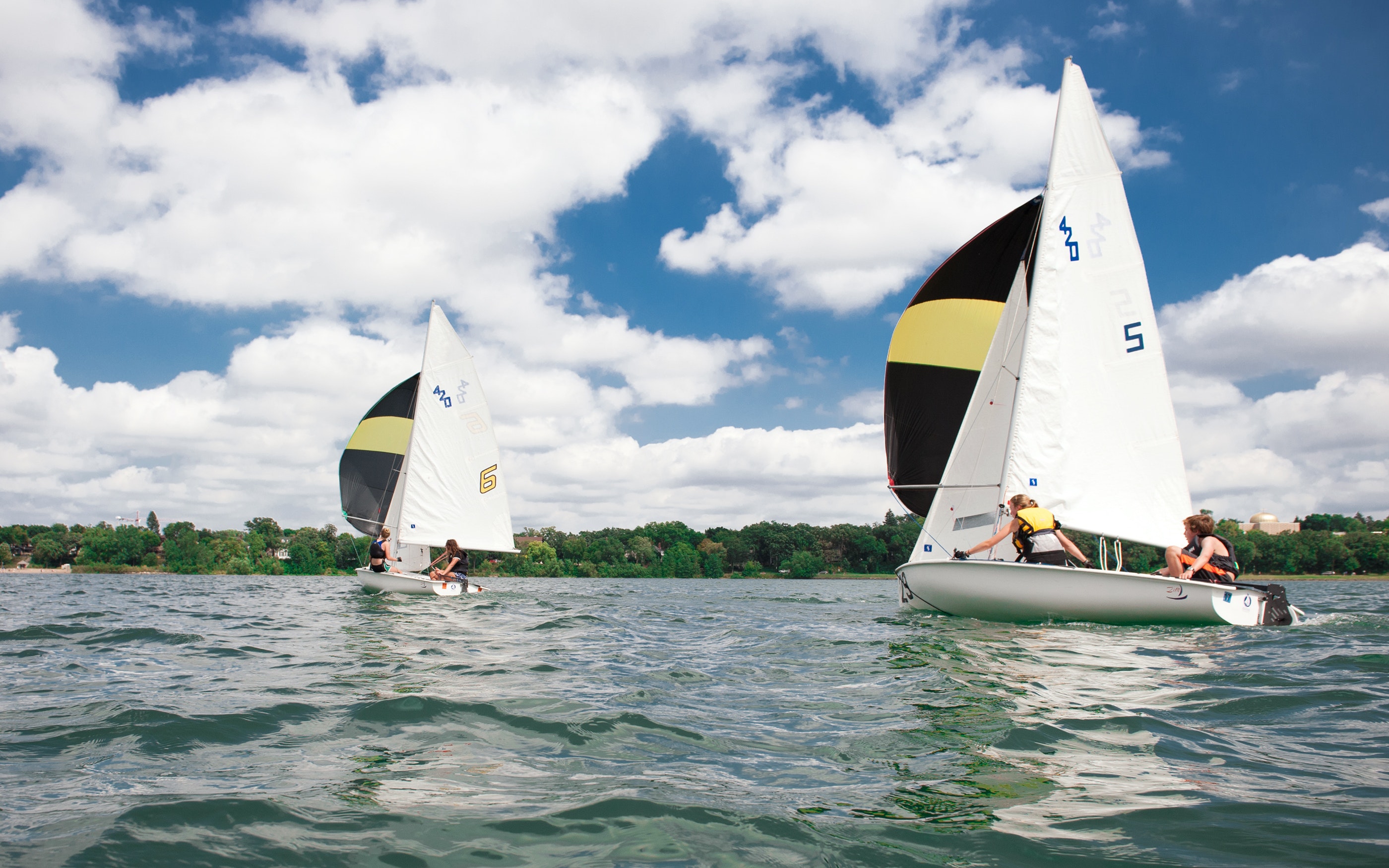 on the sailing boat