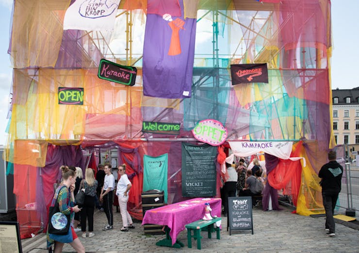 Mycket, Struggleoke installation in Stockholm, Sweden, August 2019