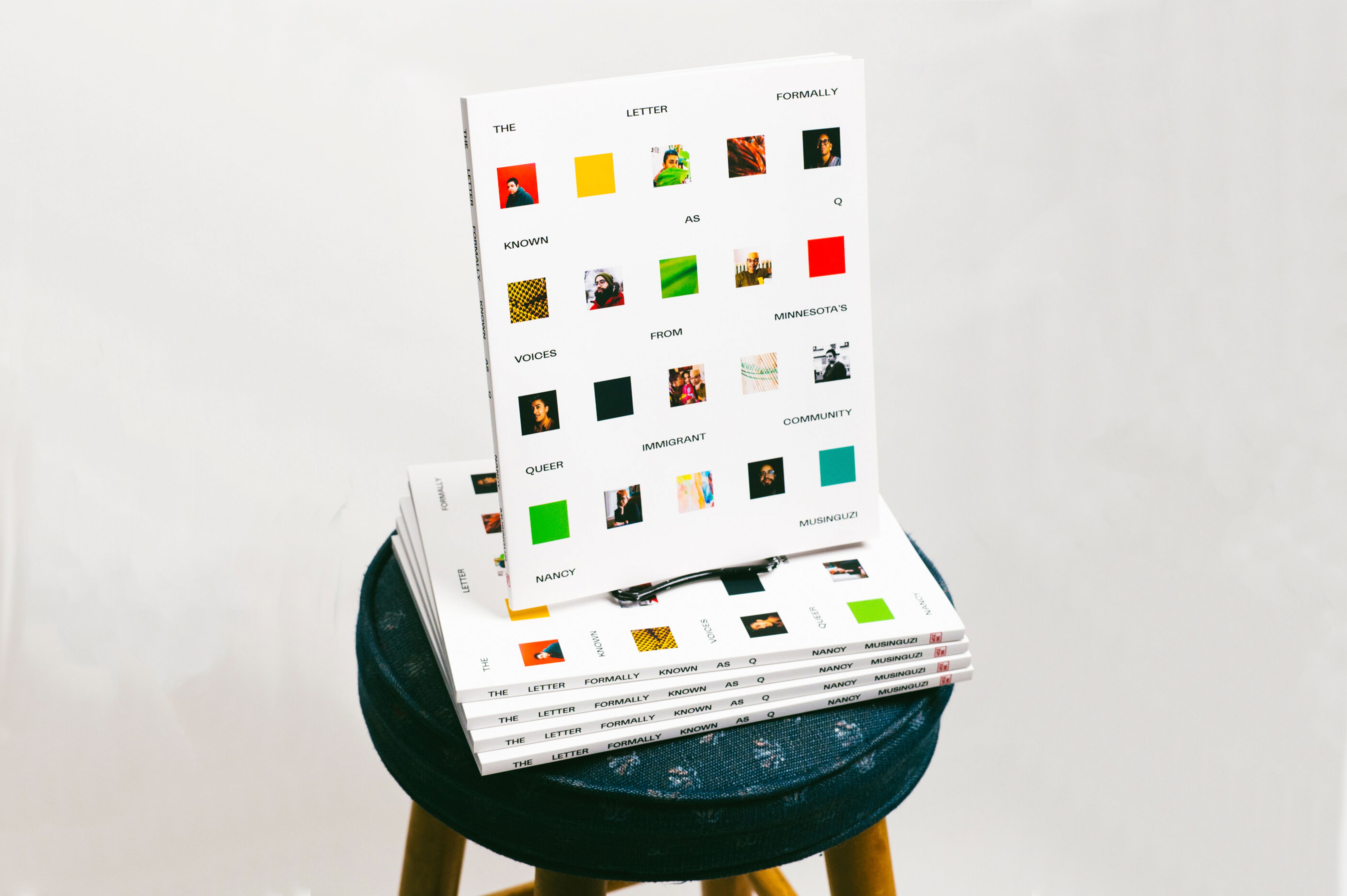 Image of a stack of books on a stool