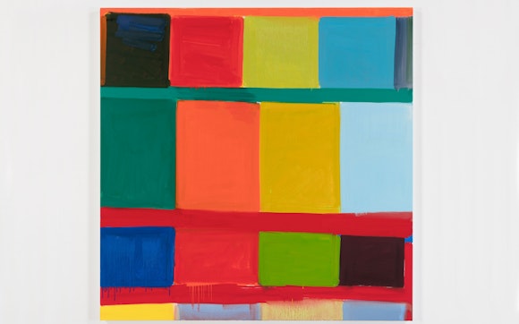 A colorful painting of squares