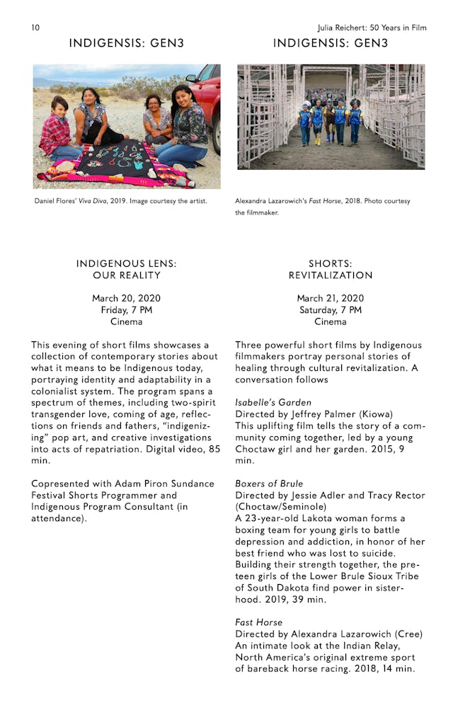 Julia Reichert Dialogue event brochure page 10