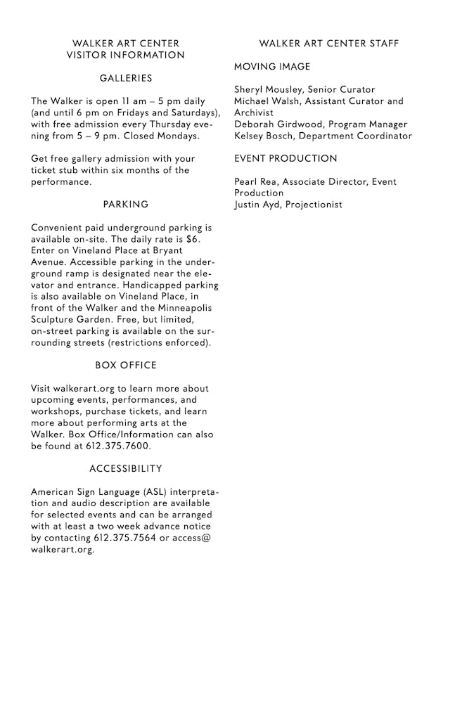 Julia Reichert Dialogue event brochure page 11