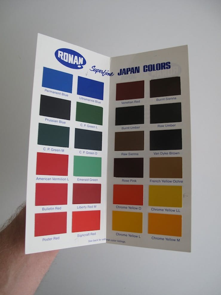 Ronan Color Chart