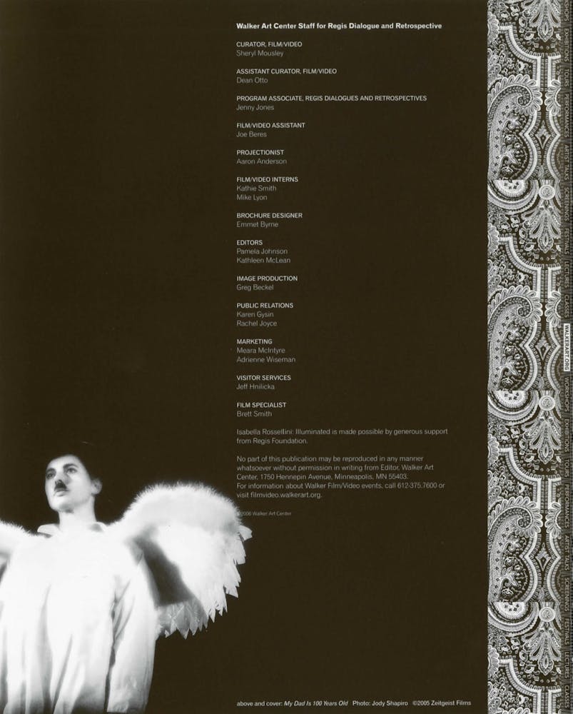 Isabella Rossellini Dialogue event program page 5