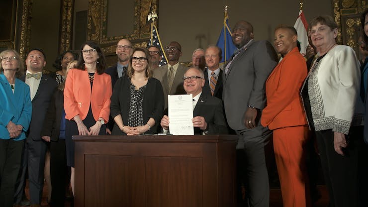 Ceremonial signing of the covenant expungement bill. Photo courtesy Daniel Bergin.