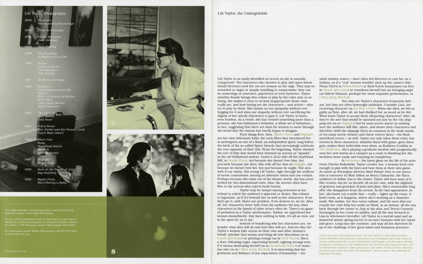 Lili Taylor Dialogue event brochure pg 4