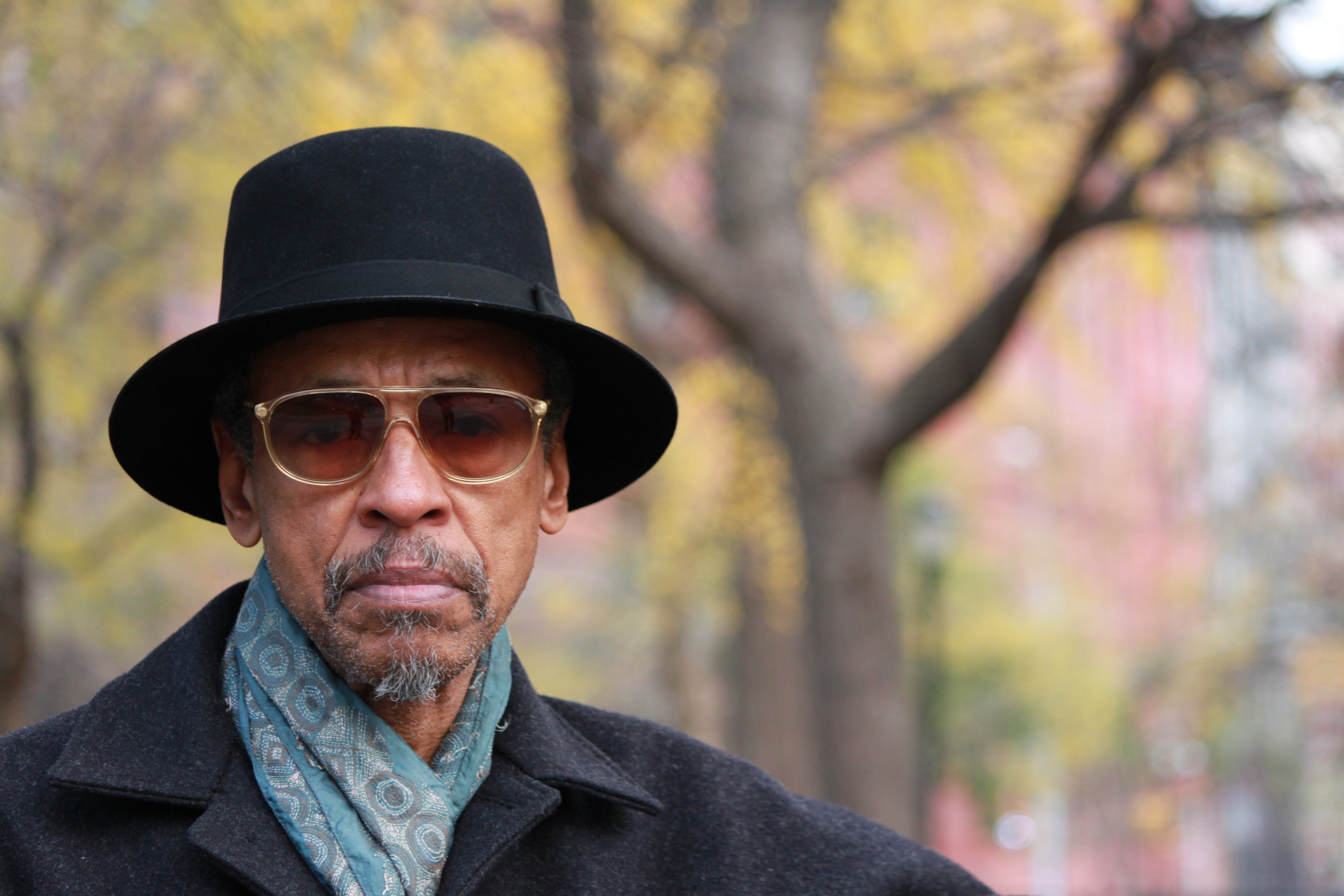 Henry Threadgill stares at the camera.