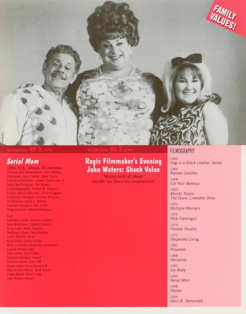 John Waters Dialogues event brochure page 4