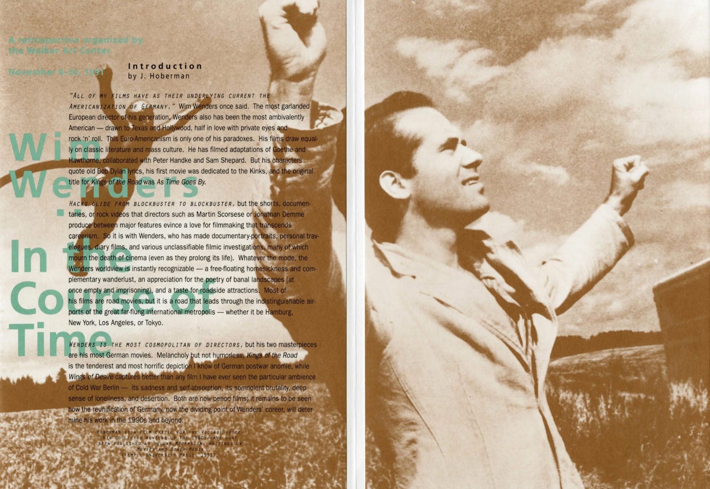 Wim Wenders Dialogue event brochure page 2