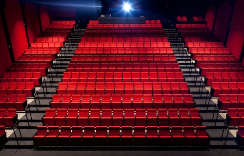 Photo of empty movie cinema.