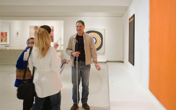 Visitors in a gallery