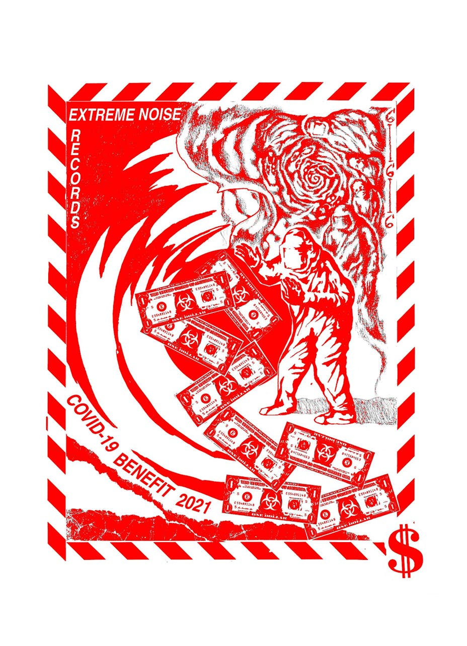 Illustrated poster for a punk music show.