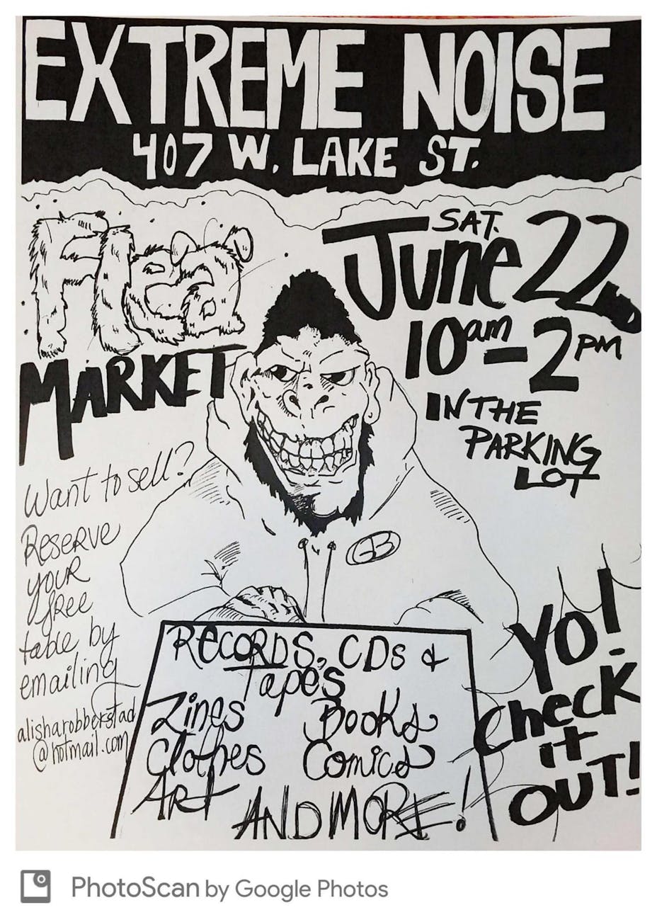 Illustrated poster for a punk music show.