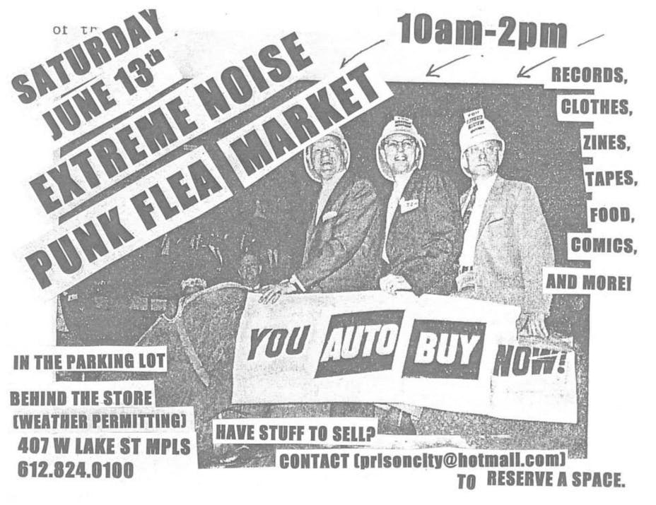 Illustrated poster for a punk music show.