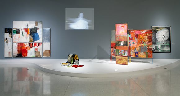 Installation view of the exhibition Dance Works I: Merce Cunningham/Robert Rauschenberg, 2011